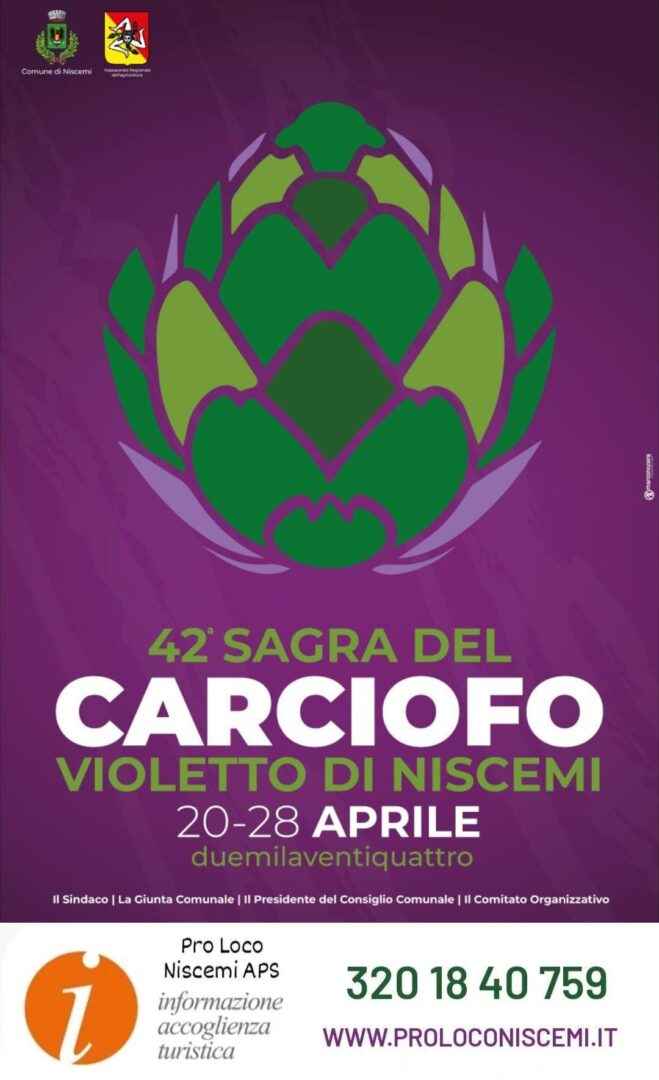 Niscemi (CL)
"42^ Sagra del Carciofo Violetto"
dal 20 al 28 Aprile 2024