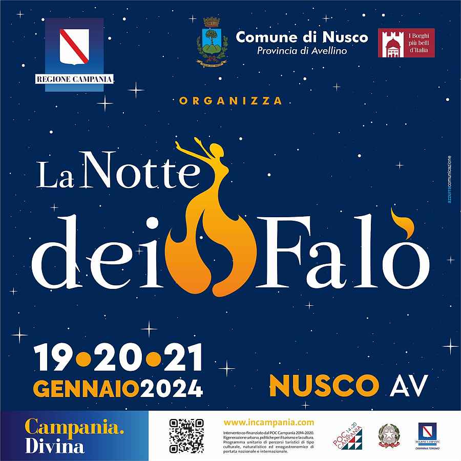 Nusco (AV)
"La Notte dei Falò"
19-20-21 Gennaio 2024