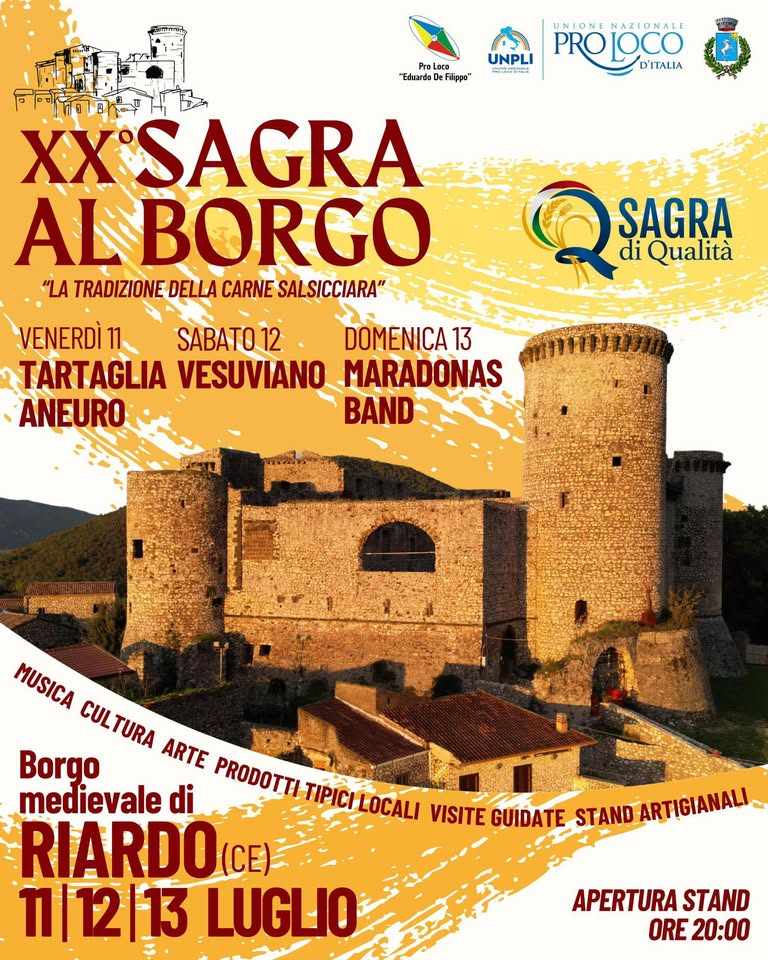 Riardo (CE)
"Sagra al Borgo"
21-22 Luglio 2023 