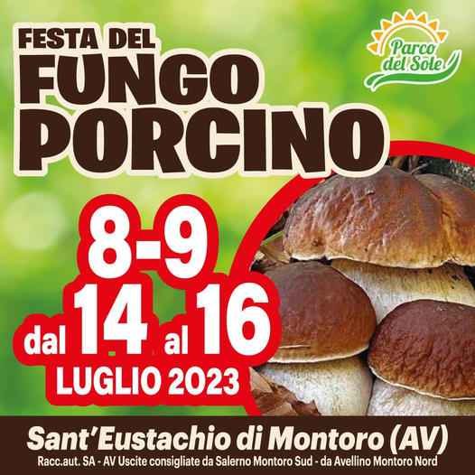 Sant'Eustachio di Montoro (AV)
"Festa del Fungo Porcino"
8-9 • 14-15-16 Luglio 2023