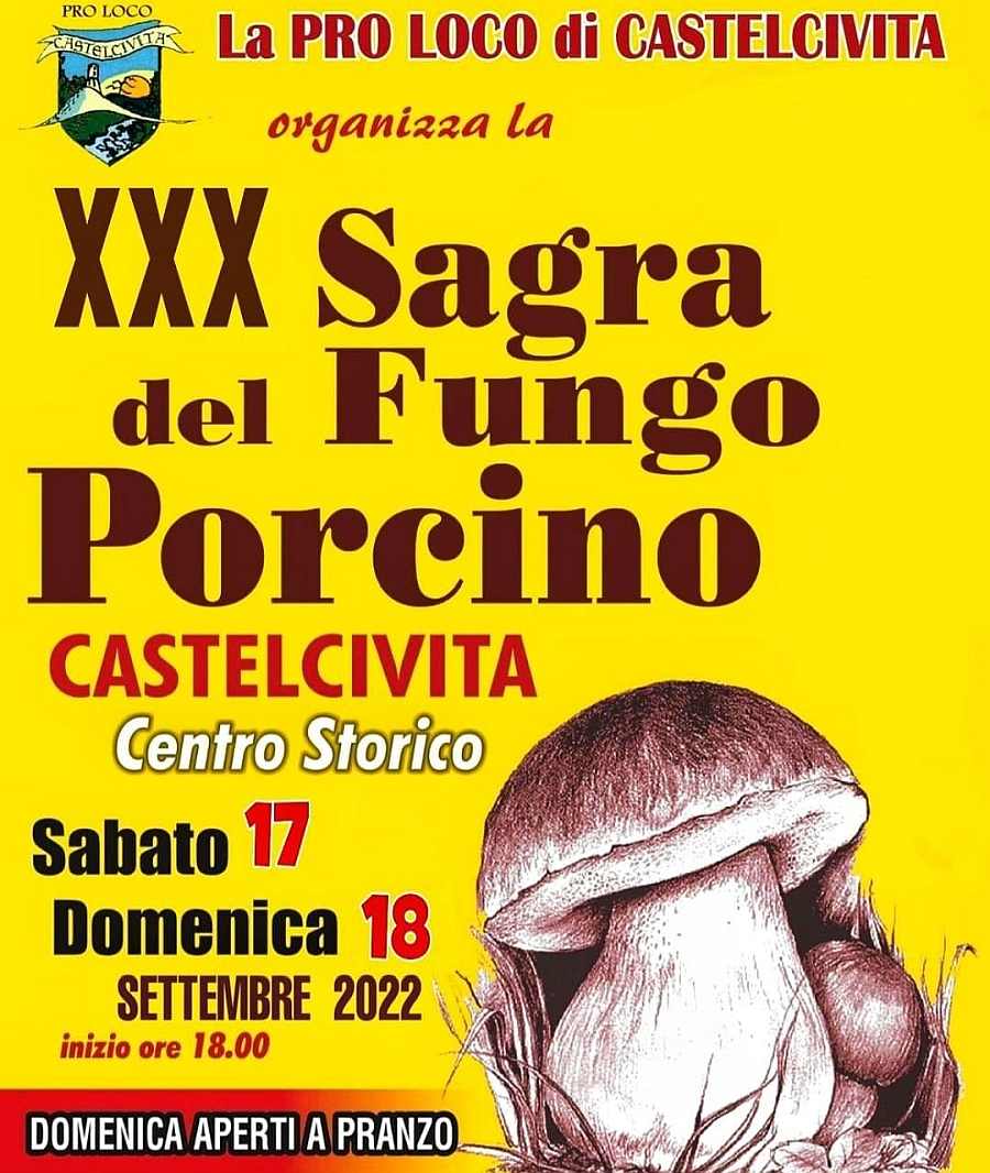 Castelcivita (SA)
"XXX^ Sagra del Fungo Porcino"
17-18 Settembre 2022