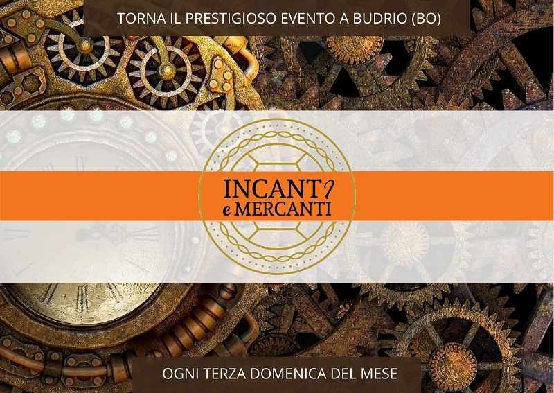 Budrio (BO)
"Incanti e Mercanti - Mercatino di antiquariato modernariato riuso artigianato e prodotti tipici"
3^ Domenica del mese