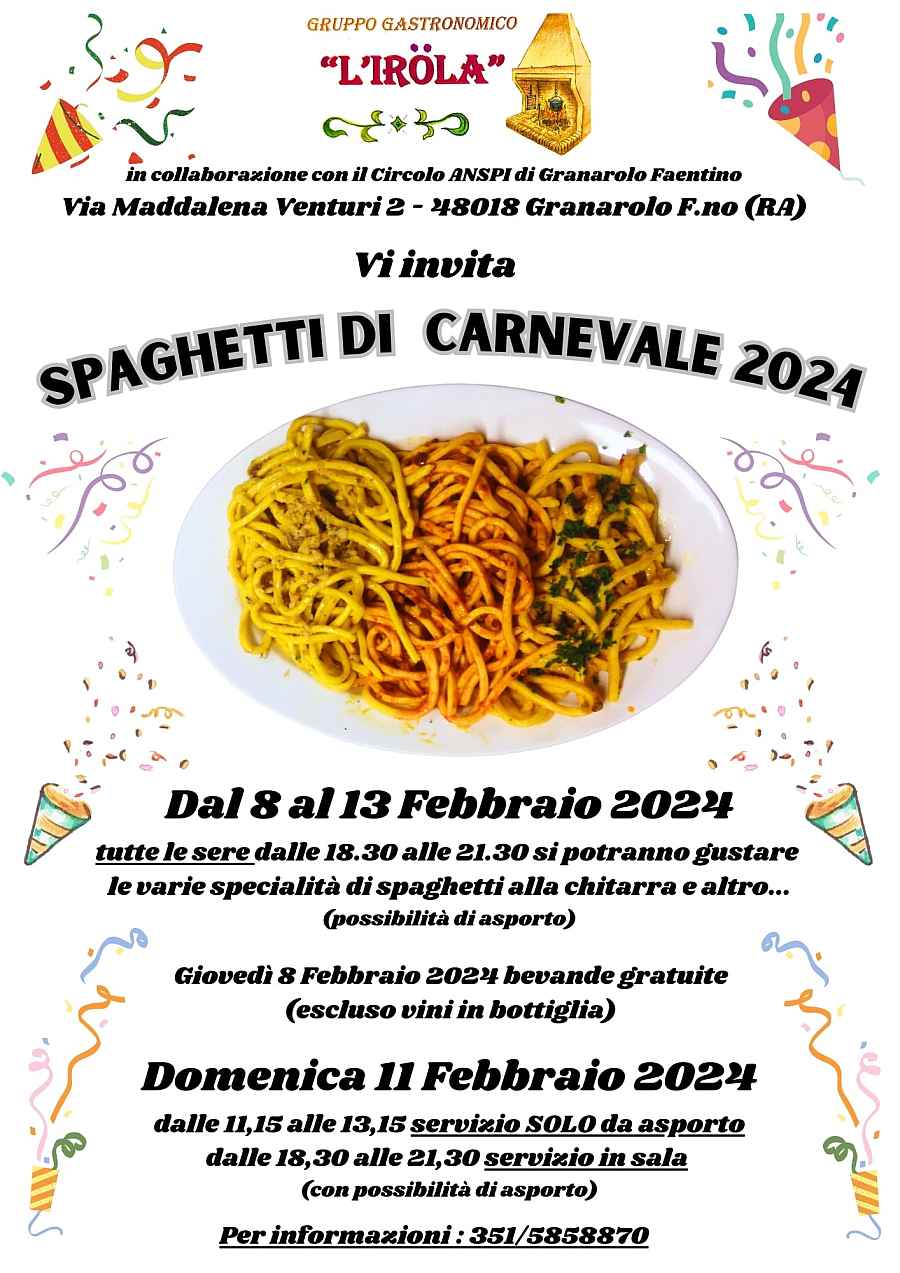 Granarolo Faentino (RA)
"68° Carnevale dei Ragazzi"
19 Febbraio 2023