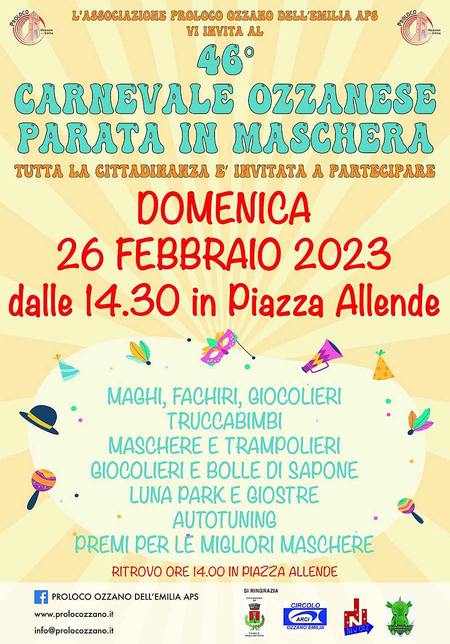 Ozzano dell'Emilia (BO)
"46° Carnevale Ozzanese"
26 Febbraio 2023