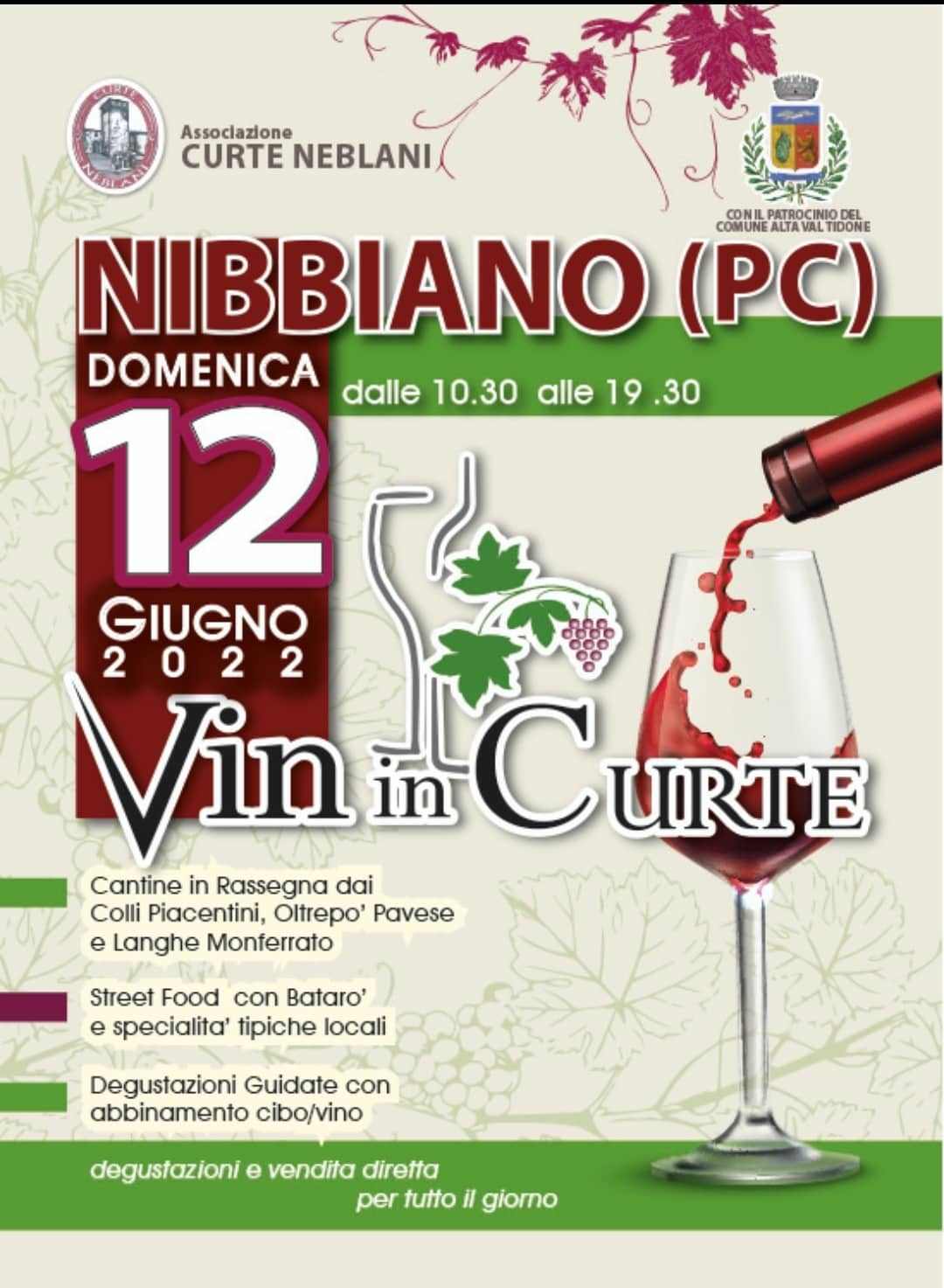 Nibbiano (PC)
"Vin in Curte" 
8 Maggio 2022