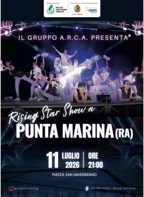Punta Marina Terme (RA)
"Settimana di Eventi in Piazza"
dal 6 all'11 Luglio 2026