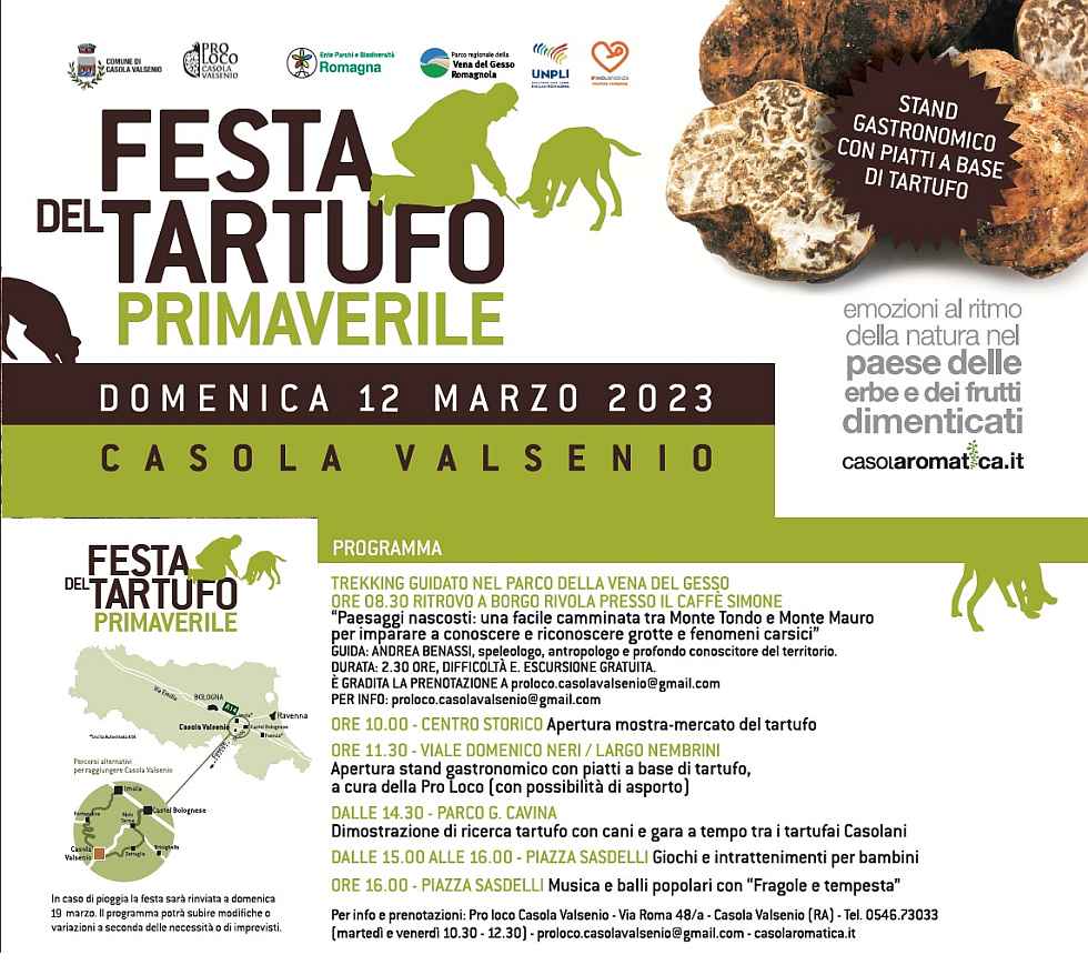 Casola Valsenio (RA)
"Festa del Tartufo Primaverile"
12 Marzo 2023 