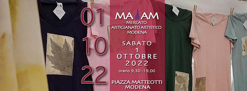 Modena
"Mercatino dell'Artigianato Artistico"
1° Ottobre 2022