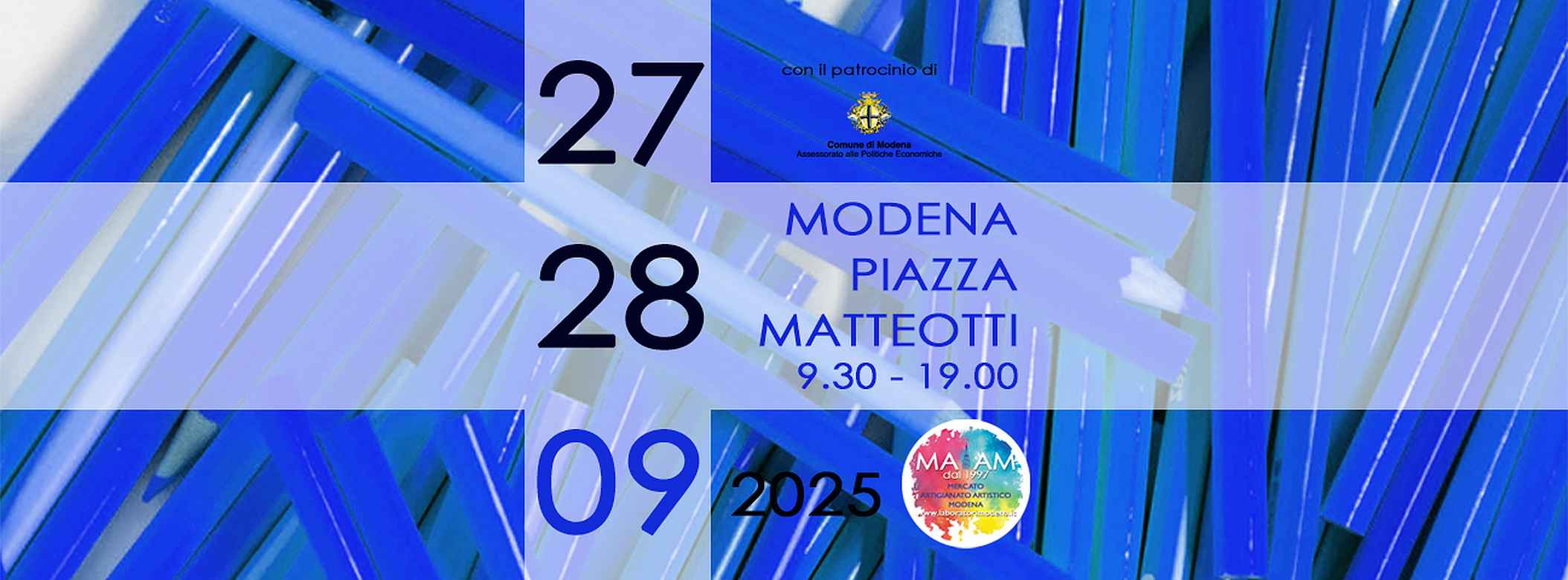 Modena
"MAAM - Mercatino dell'Artigianato Artistico"
27-28 Settembre 2025
