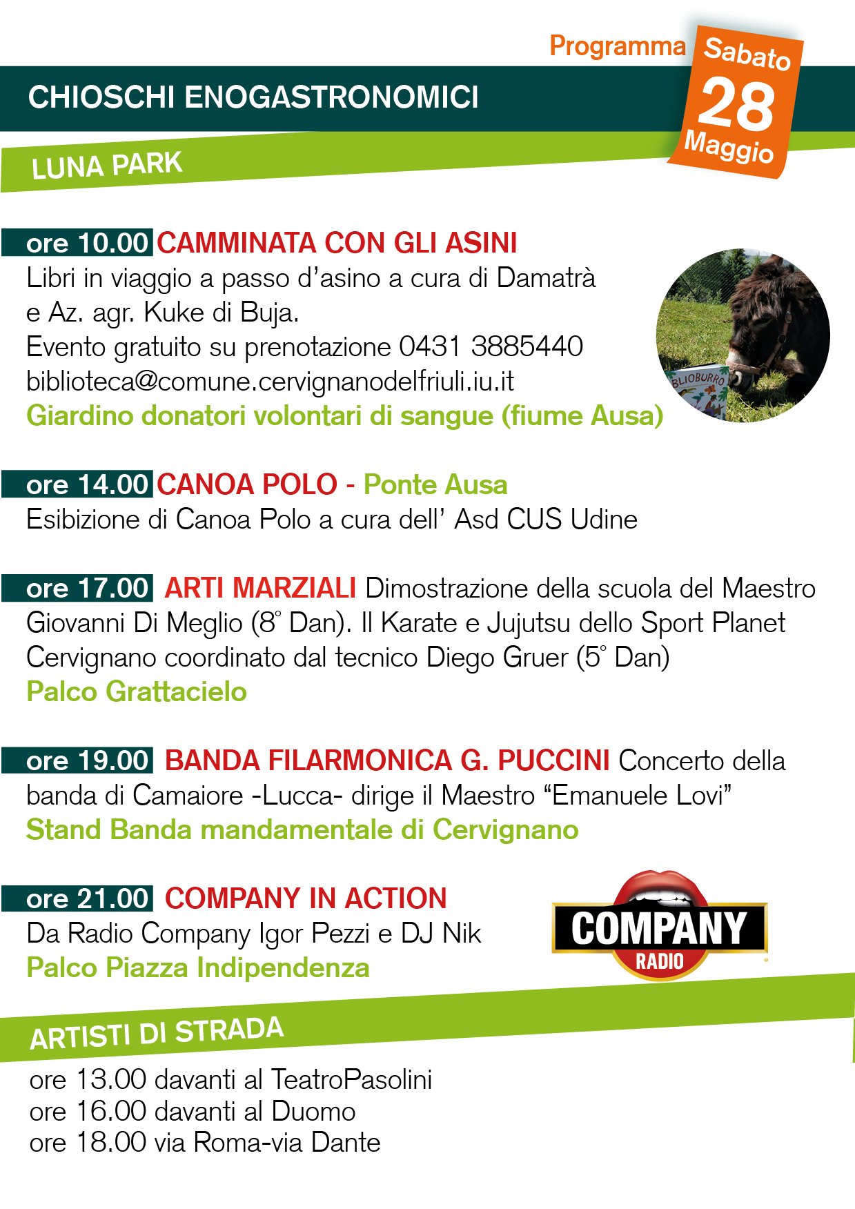 Cervignano del Friuli (UD)
"Terra e Fiume - 18^ edizione"
27-28-29 Maggio 2022 