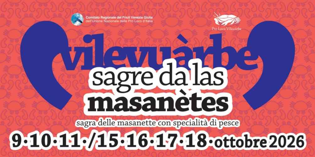 Locandina ufficiale della Sagre da las Masanètes a Villaorba di Basiliano