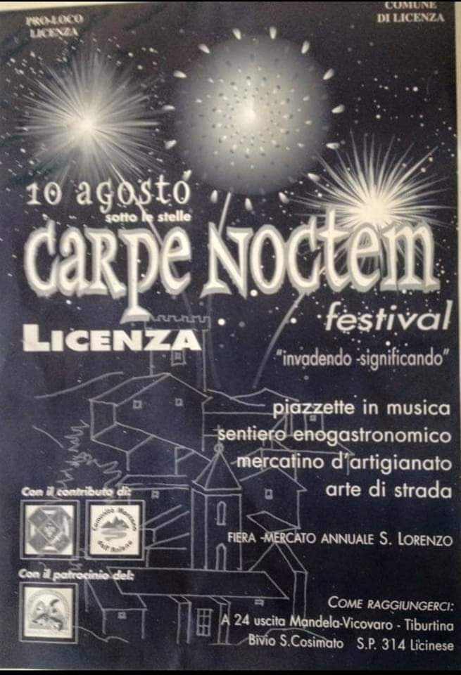 Licenza (RM)
"Carpe Noctem Festival"
10 Agosto 2022