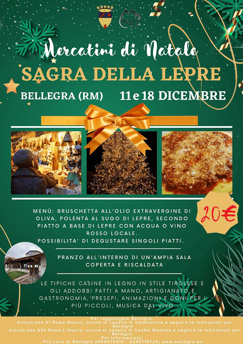 Bellegra (RM)
"Sagra della Lepre"
11 e 18 Dicembre 2022