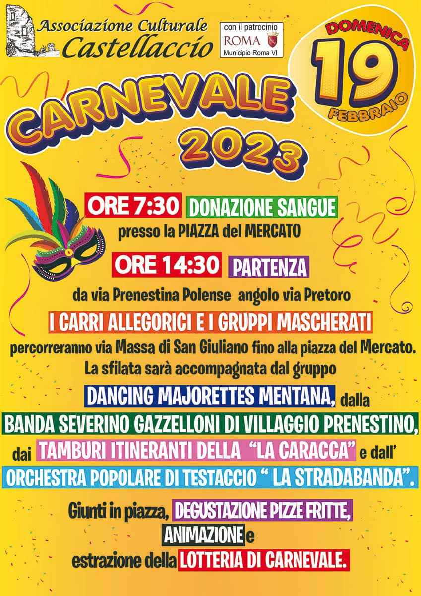 Castelverde (RM)
"Carnevale 2023"
19 Febbraio 2023