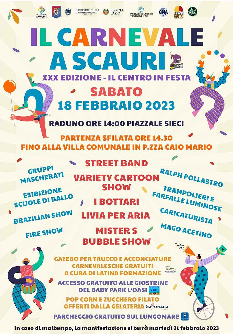 Minturno (LT)
"Il Carnevale a Scauri"
18 Febbraio 2023