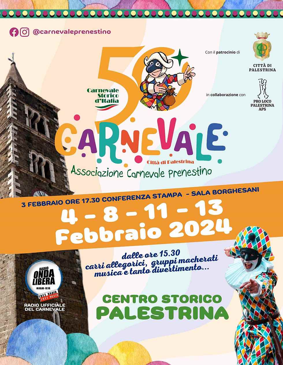 Palestrina (RM)
"Carnevale Prenestino"
4-5-16-18-19-21 