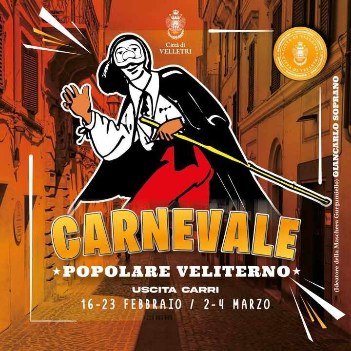 Velletri (RM)
"Carnevale Popolare Veliterno"
16 - 23 Febbraio 02-04 Marzo 2025