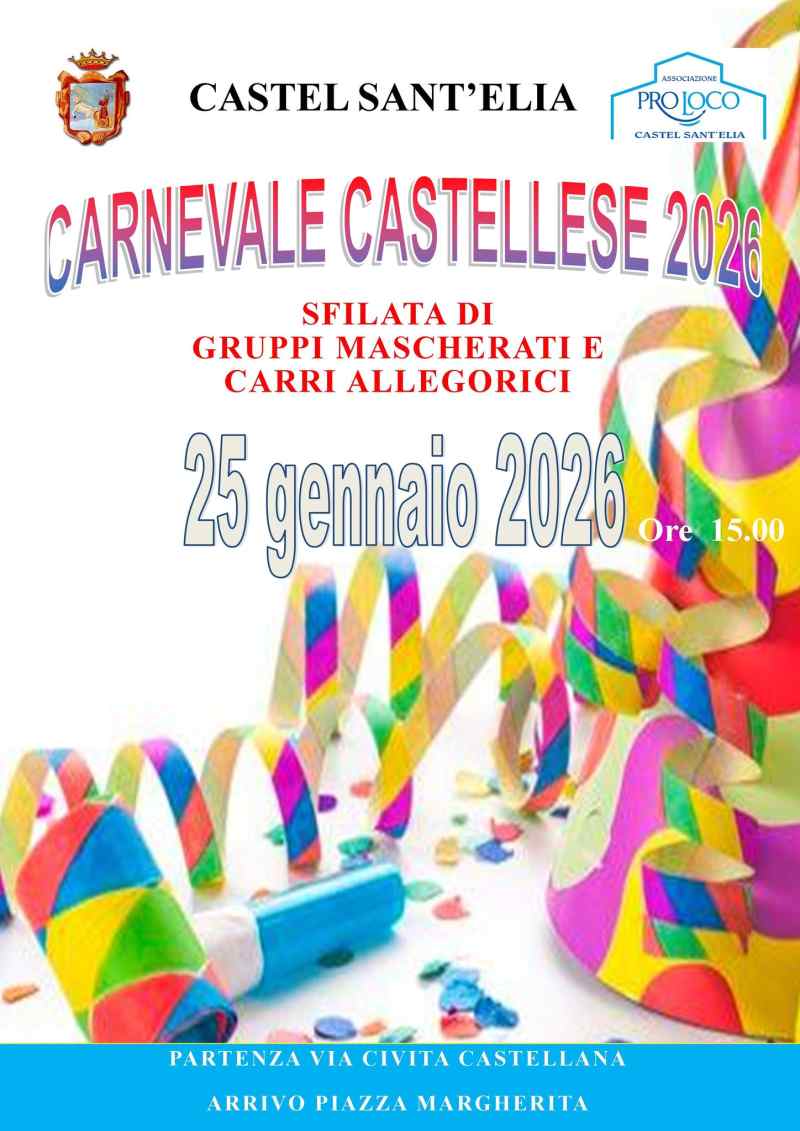 Castel Sant'Elia (VT)
"Carnevale Castellese"
25 Gennaio 2026
