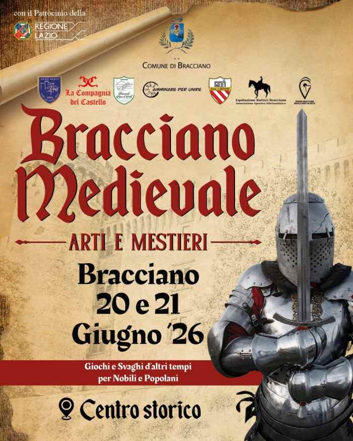 Bracciano (RM)
"Bracciano Medievale – Arti e Mestieri"
20-21 Giugno 2026