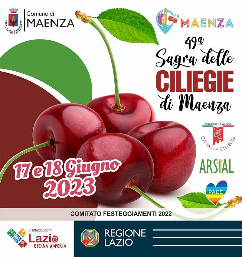 Maenza (LT)
"49^ Sagra delle Ciliegie"
17-18 Giugno 2023