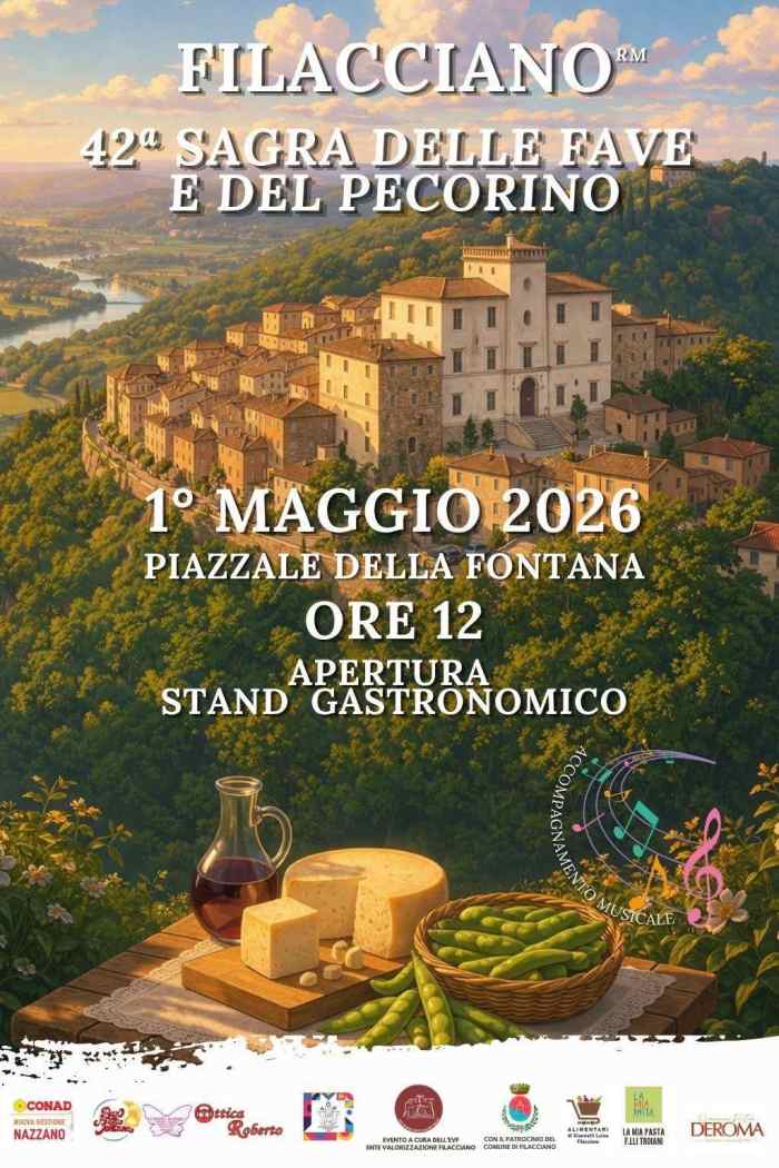 Filacciano (RM)
"Sagra delle Fave e del Pecorino"
1° Maggio 2026
