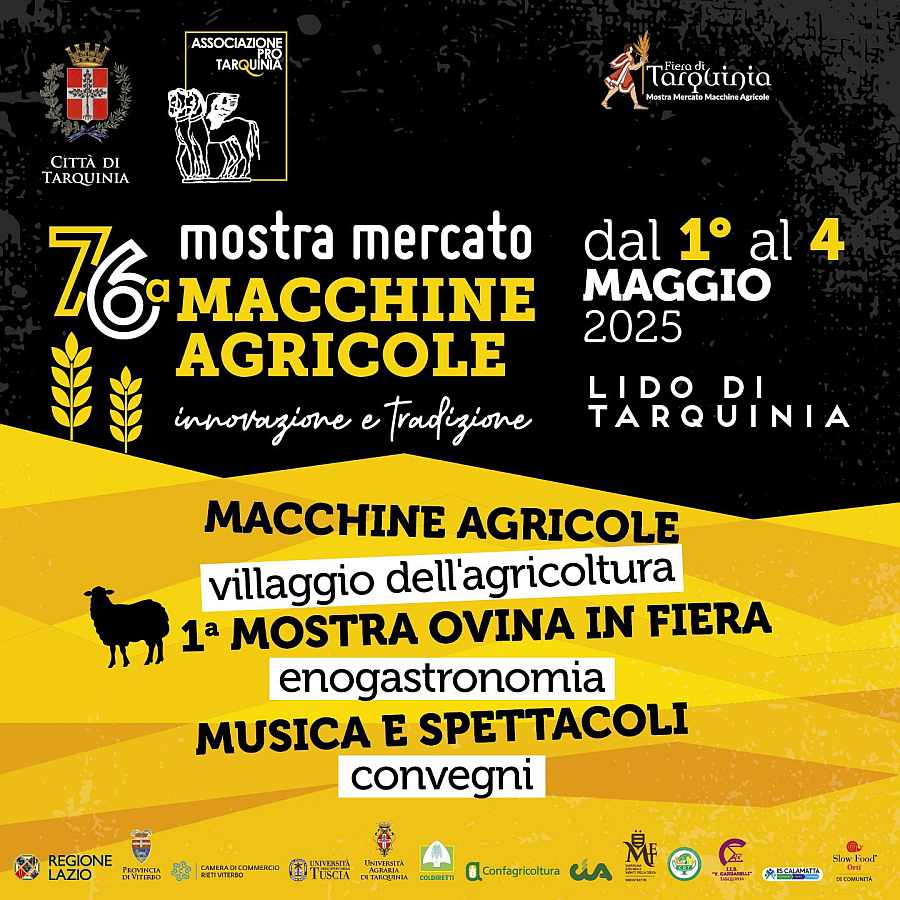 Tarquinia (VT)
"Fiera di Tarquinia"
01-02-03-04 Maggio 2025