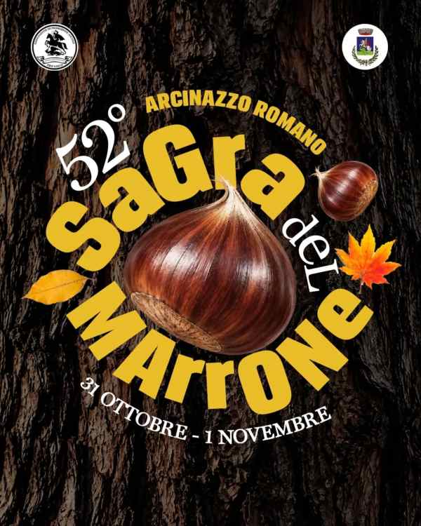 Locandina ufficiale della Sagra del Marrone ad Arcinazzo Romano