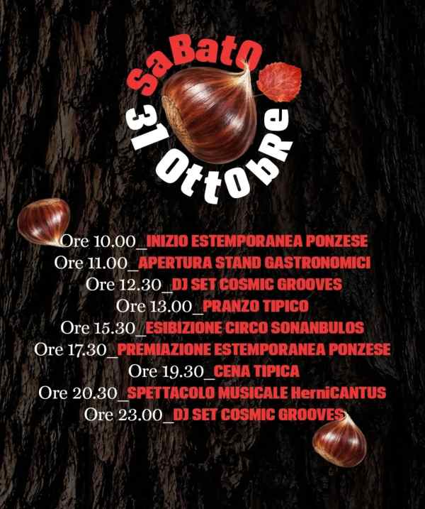 Degustazioni e stand gastronomici alla Sagra del Marrone ad Arcinazzo Romano