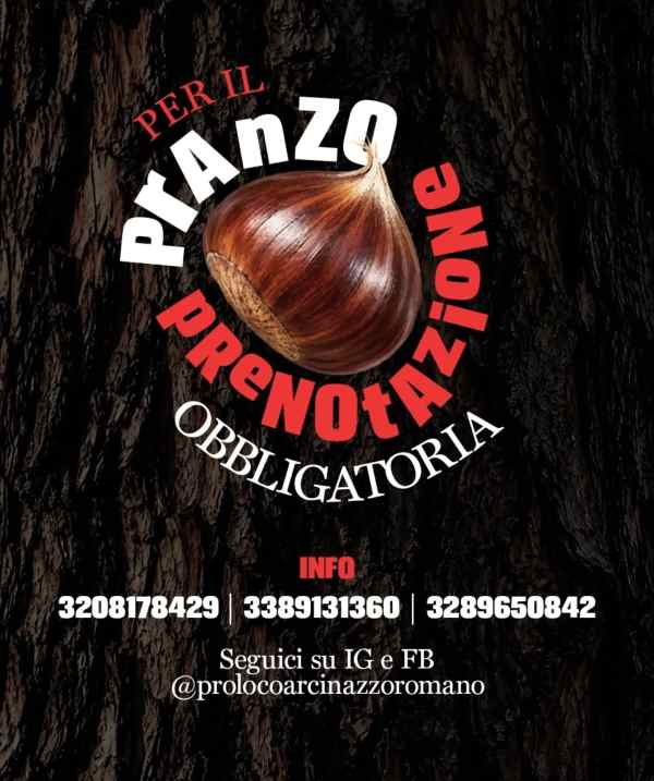 Atmosfera autunnale alla Sagra del Marrone ad Arcinazzo Romano