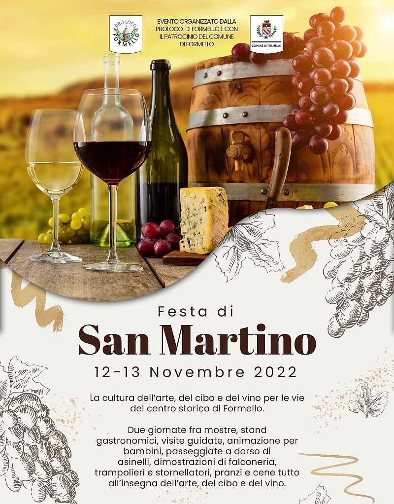 Formello (RM)
"Festa di San Martino"
12-13 Novembre 2022