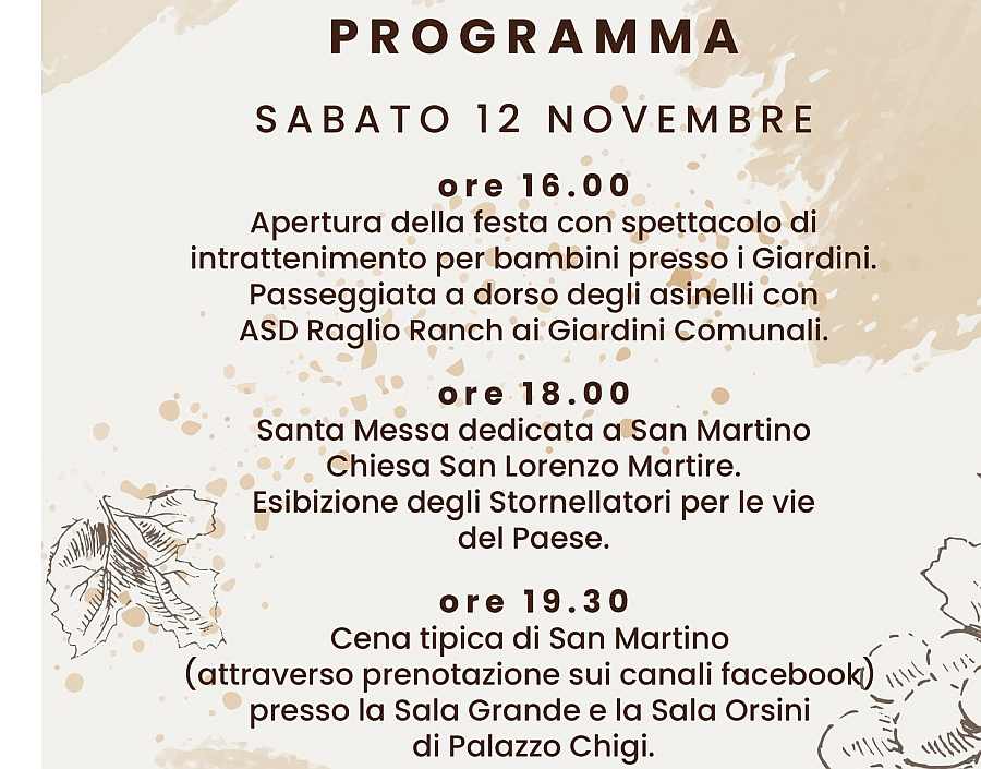 Formello (RM)
"Festa di San Martino"
12-13 Novembre 2022