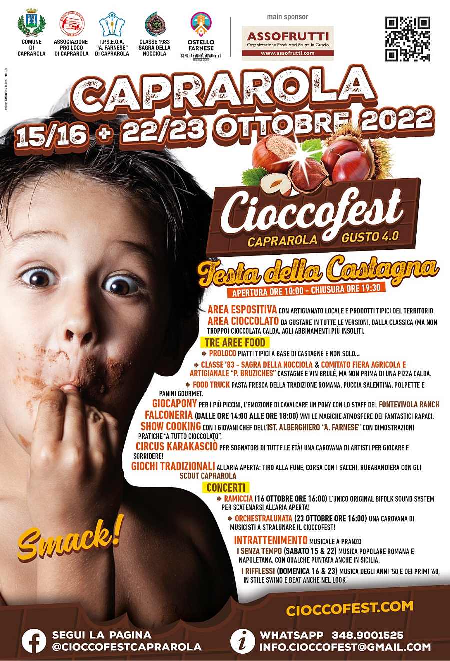 Caprarola (VT)
"CioccoFest e Festa della Castagna"
15-16 e 22-23 Ottobre 2022