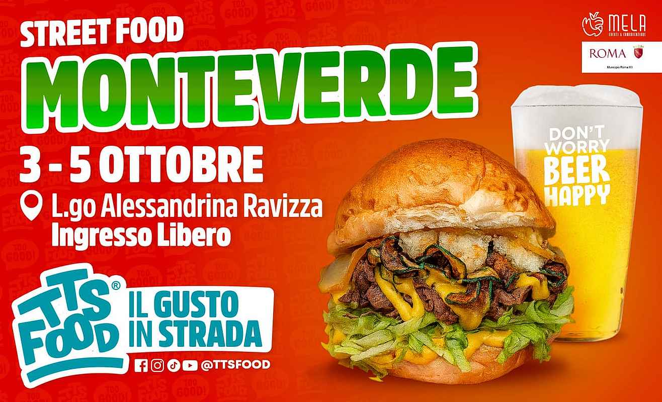 Roma - Monteverde
"TTS Street Food"
03-04-05 Ottobre 2025
