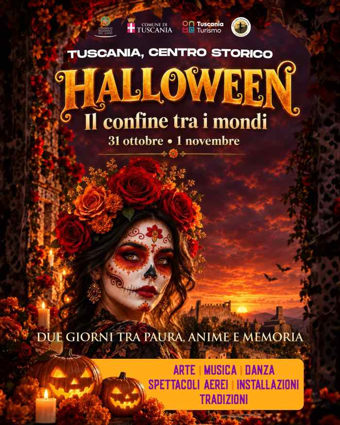 Locandina ufficiale dell'evento Halloween: Il Confine tra i Mondi a Tuscania