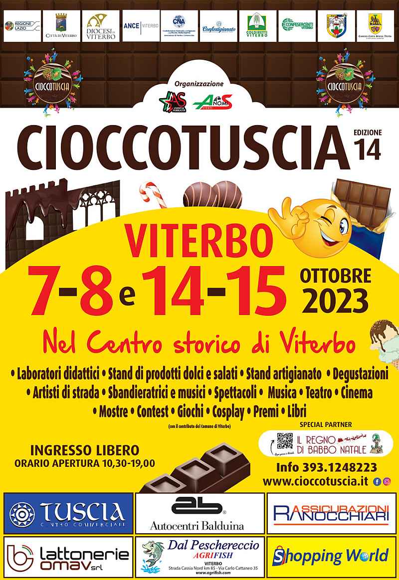 Viterbo
"13^ CioccoTuscia"
8-9 e 15-16 Ottobre 2022 