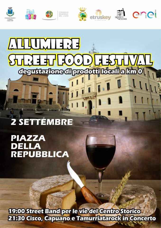 Allumiere (RM)
"Street Food Festival" 
2 Settembre 2022