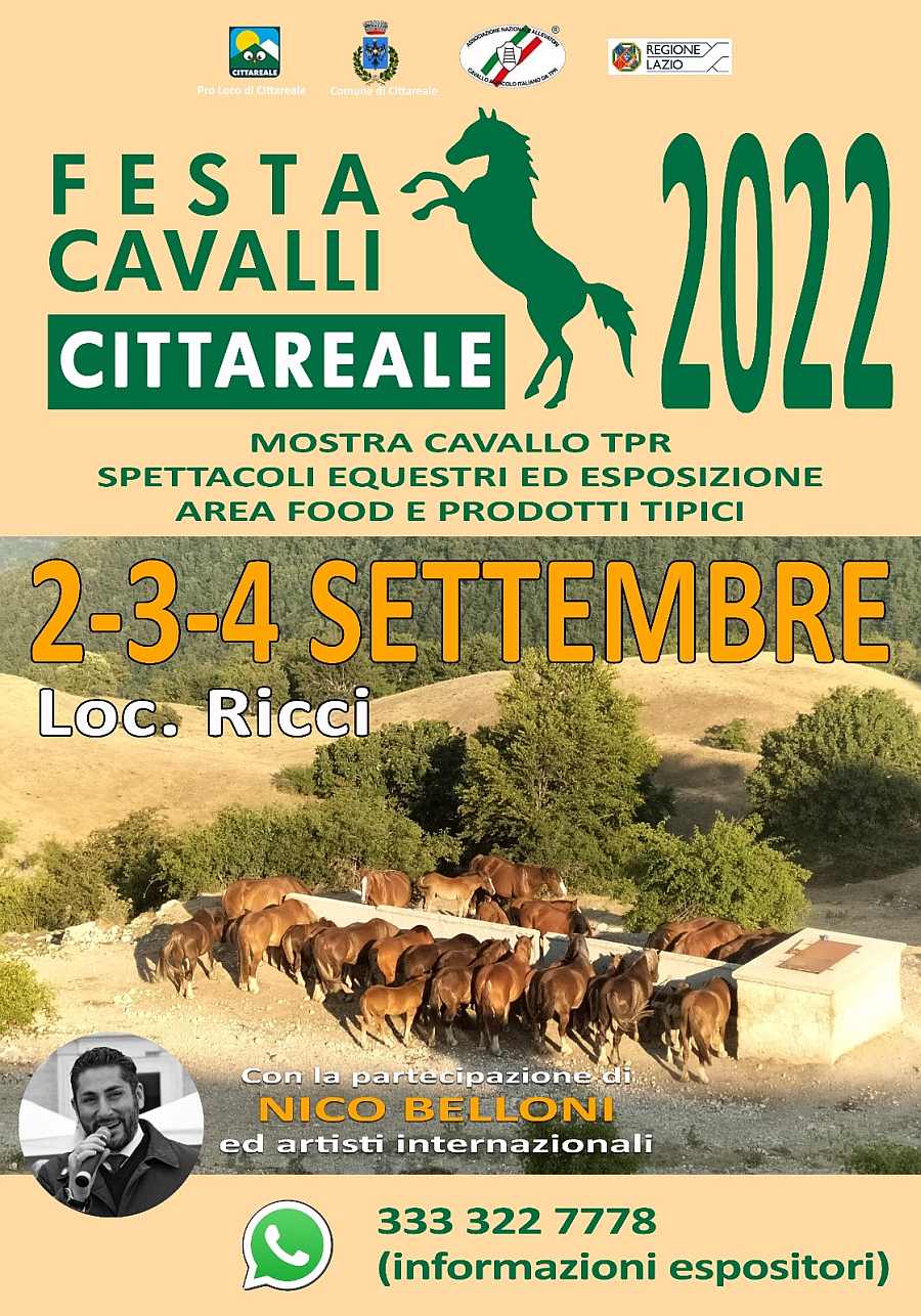 Cittareale (RI)
"Festa Cavalli"
2-3-4 Settembre 2022