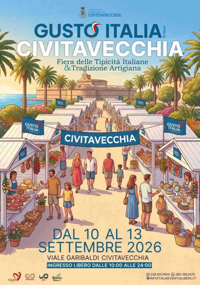 Civitavecchia (RM) - Gusto Italia in Tour dal 10 al 13 Settembre 2026