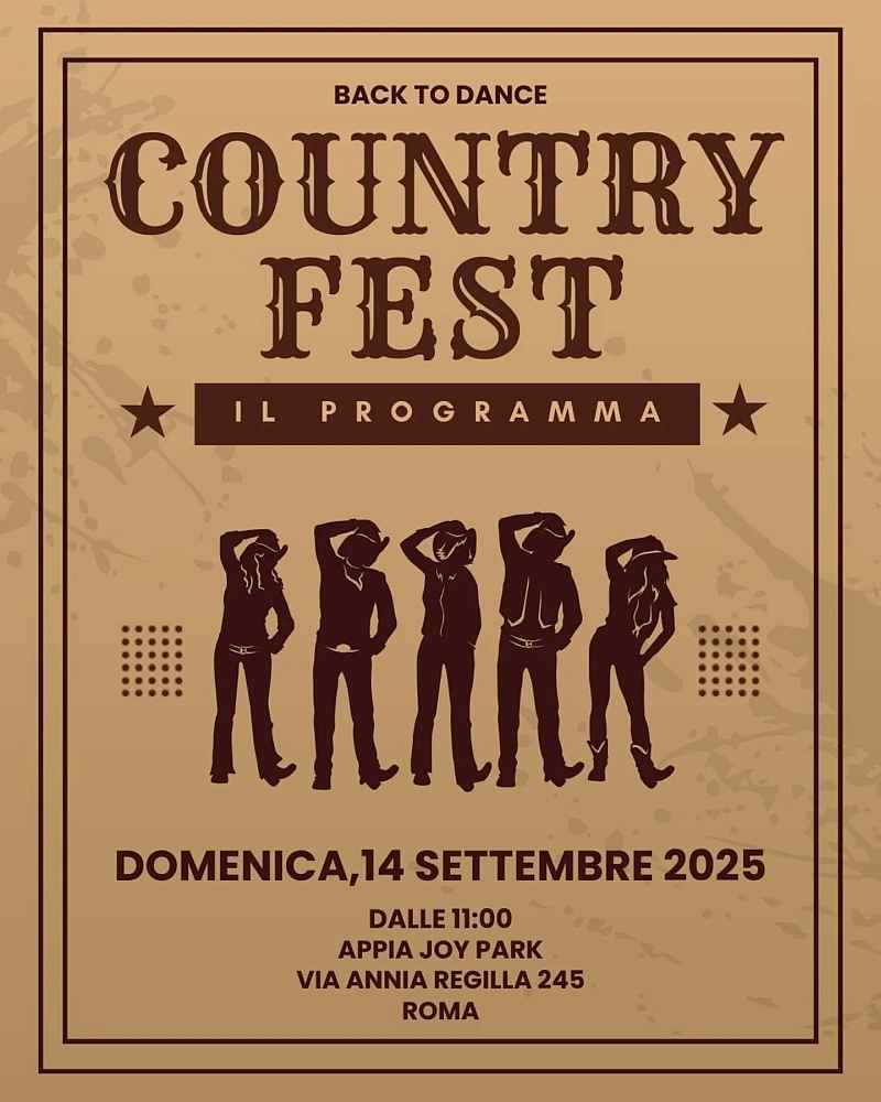 Roma - Via Appia
"Country Fest"
14 Settembre 2025
