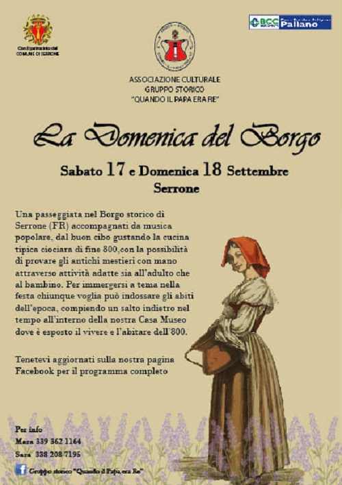 Serrone (FR)
"La Domenica del Borgo"
17-18 Settembre 2022 