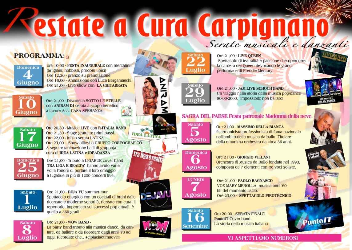 Cura Carpignano (PV)
"REstate a Cura Carpignano"
Estate 2023