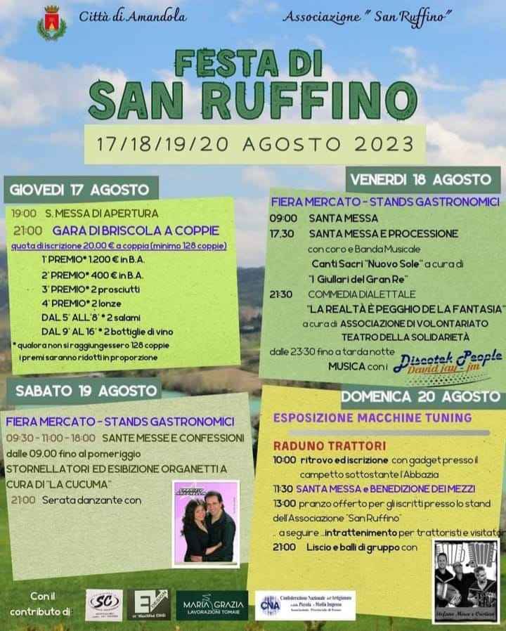 Amandola (FM)
"Festa di San Ruffino"
17-18-19 Agosto 2022