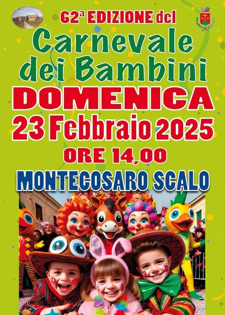 Montecosaro Scalo (MC)
"62° Carnevale dei Bambini"
23 Febbraio 2025