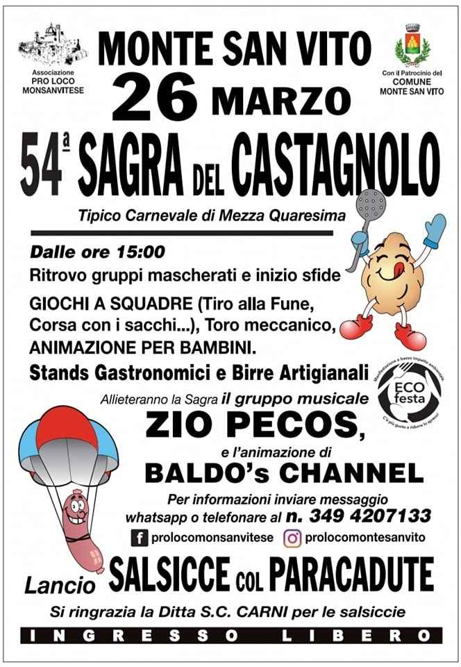 Monte San Vito (AN)
"54^ Sagra del Castagnolo" 
26 Marzo 2023