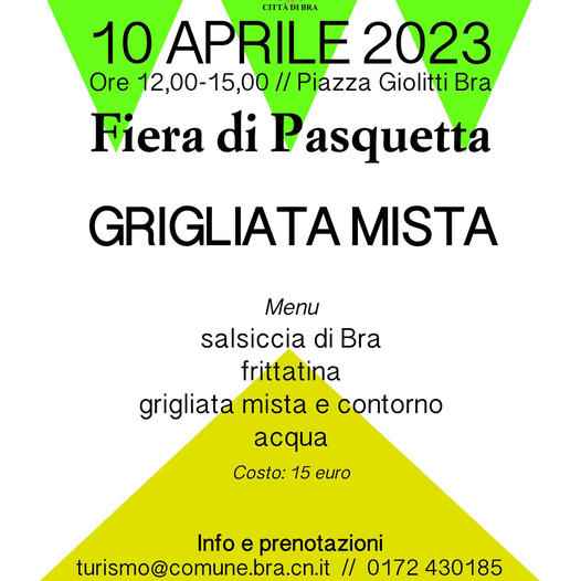 Bra (CN)
"16^ Fiera di Pasquetta"
18 Aprile 2022