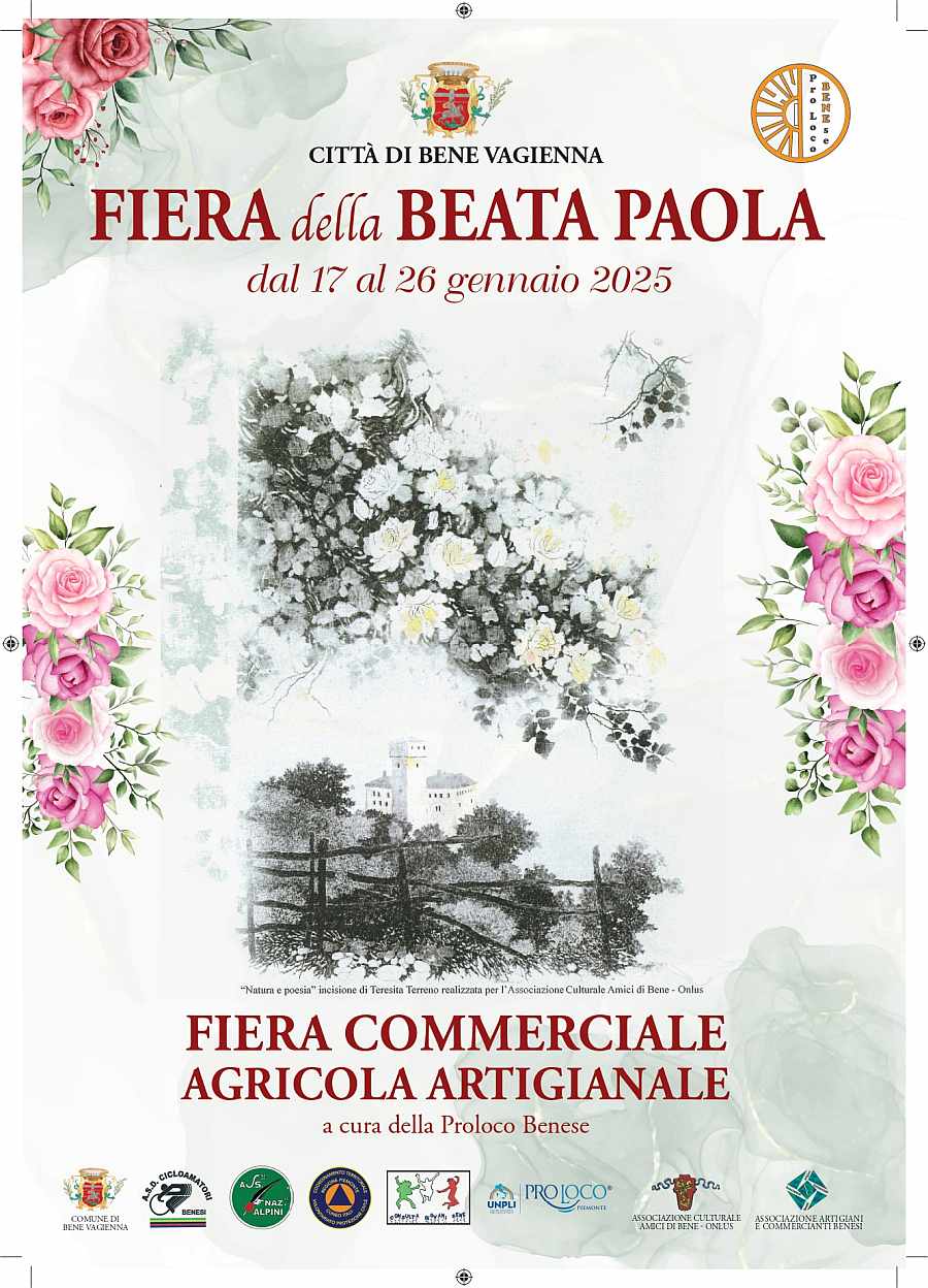 Bene Vagienna (CN)
"Fiera della Beata Paola"
17-18-19/ 24-25-26 Gennaio 2025