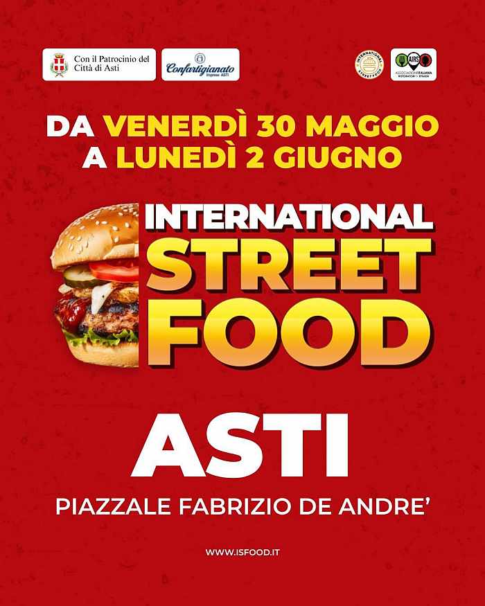 Asti
"International Street Food"
31 Maggio 1-2 Giugno 2025