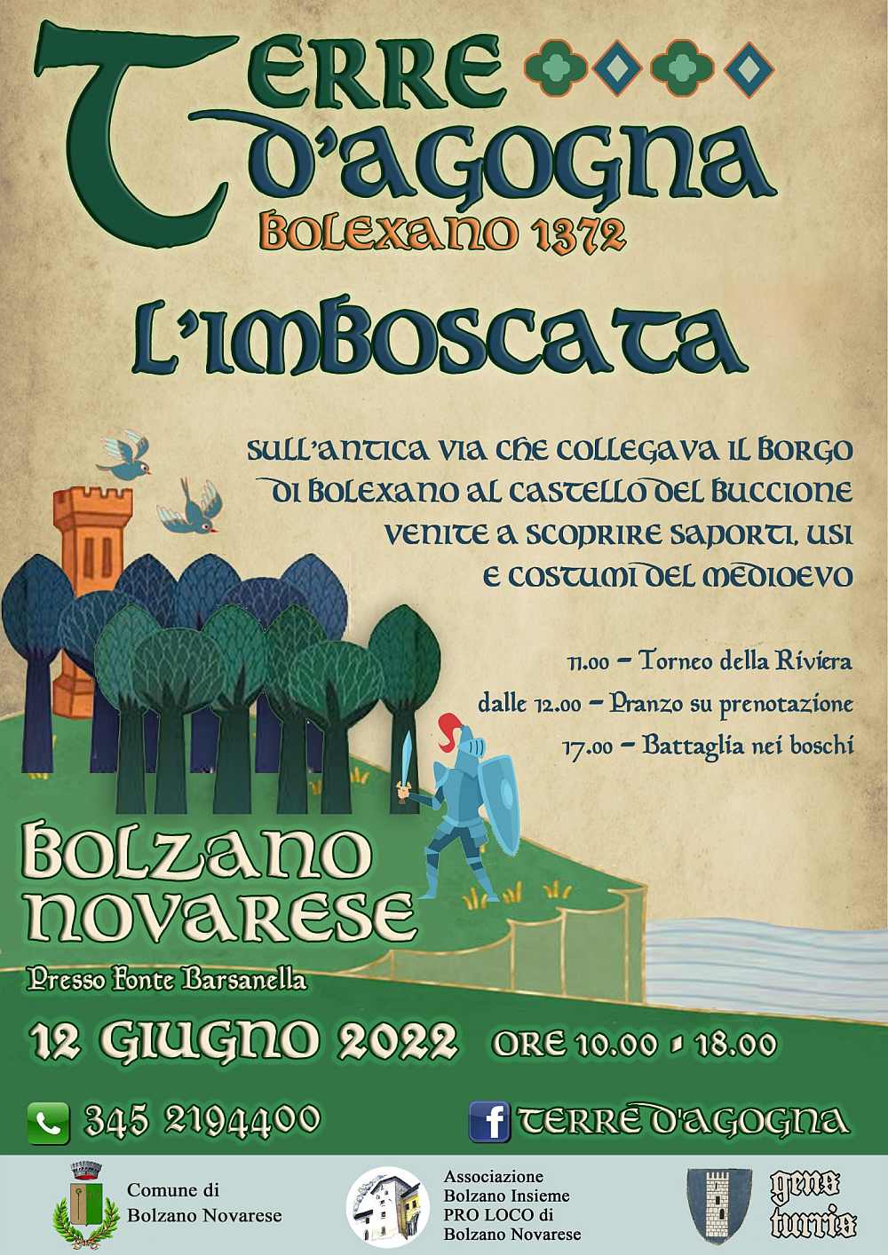 Bolzano Novarese (NO)
"Terre d'Agogna - Bolexano 1372 - L'Imboscata"
12 Giugno 2022