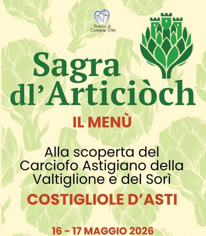 Costigliole d'Asti (AT)
"Sagra dl'Articiòch"
16-17 Maggio 2026
