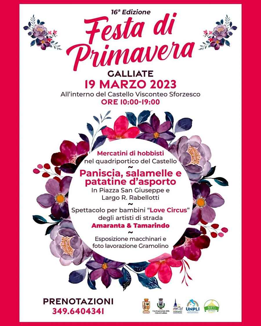 Galliate (NO)
"Festa di Primavera"
19 Marzo 2023